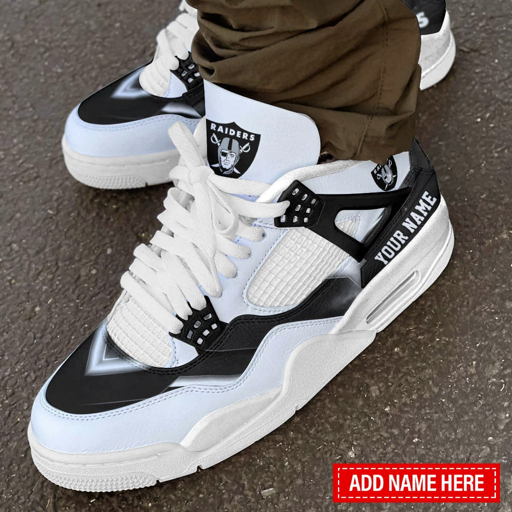Las Vegas Raiders Personalized AJ4 Sneaker BG267
