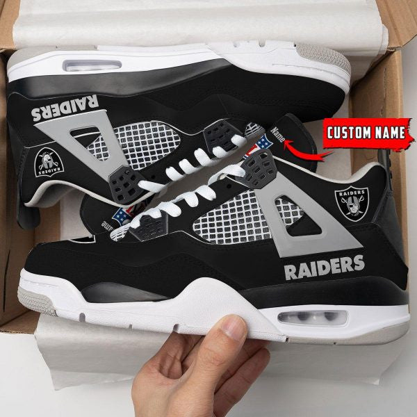 Las Vegas Raiders Personalized AJ4 Sneaker BG328