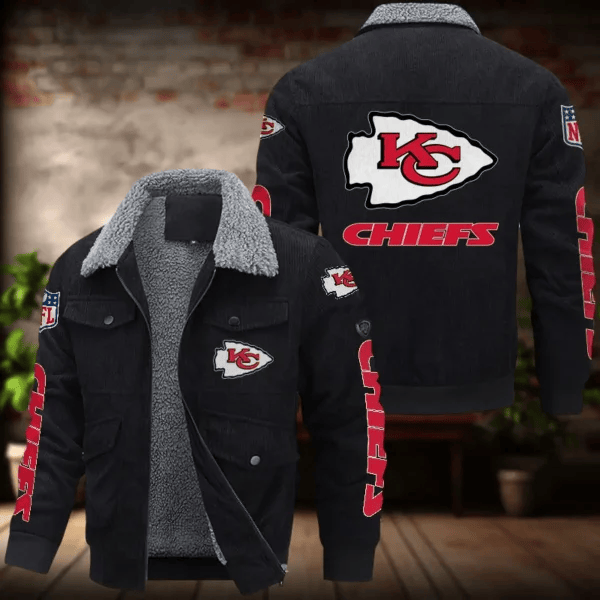 Kansas City Chiefs Men's Thickened Corduroy Jacket ANZANZTCJ016