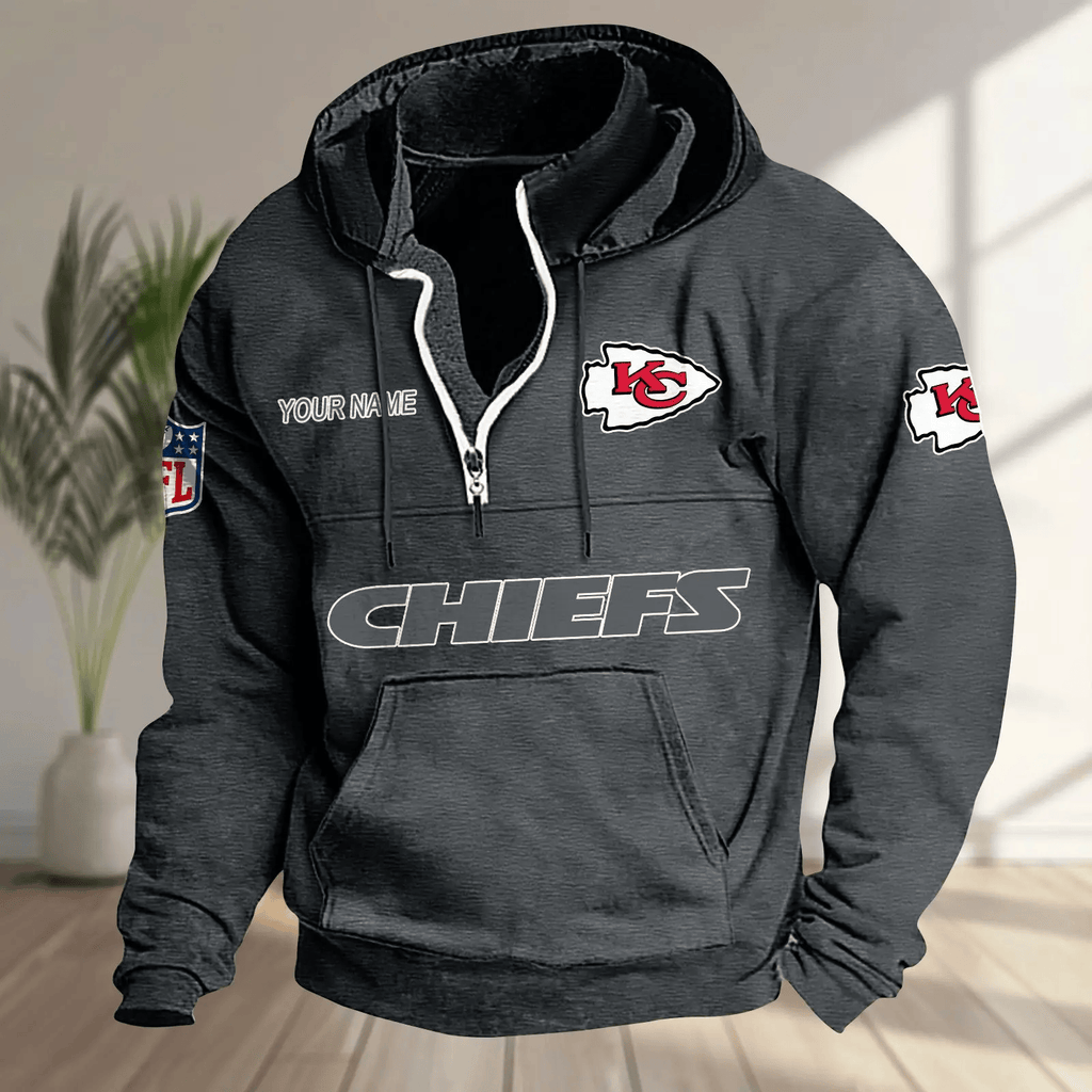 Kansas City Chiefs Half-zip Hoodie SPTHZHC016