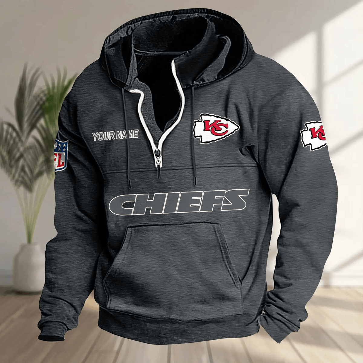 Kansas City Chiefs Half-zip Hoodie SPTHZHC016