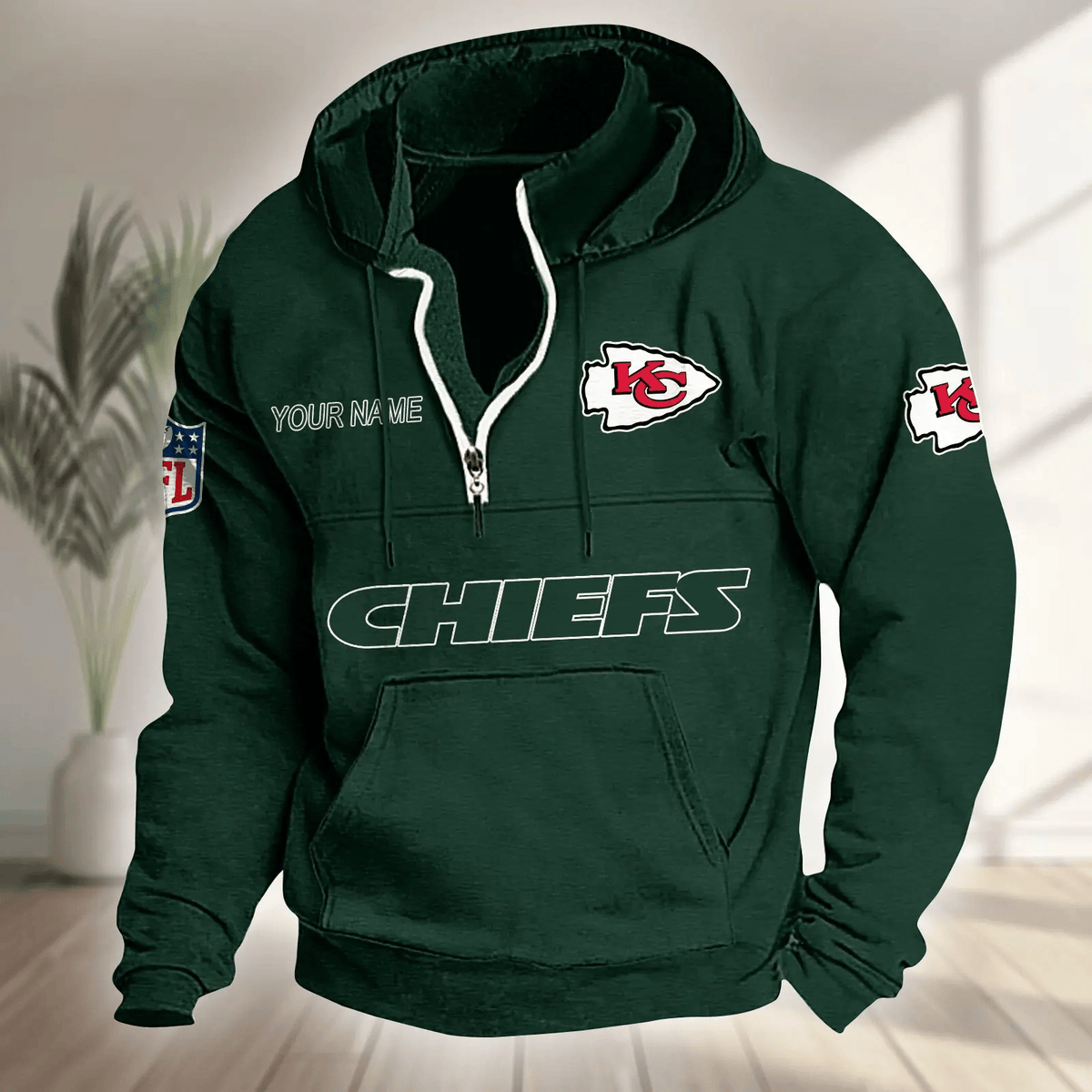 Kansas City Chiefs Half-zip Hoodie SPTHZHC016