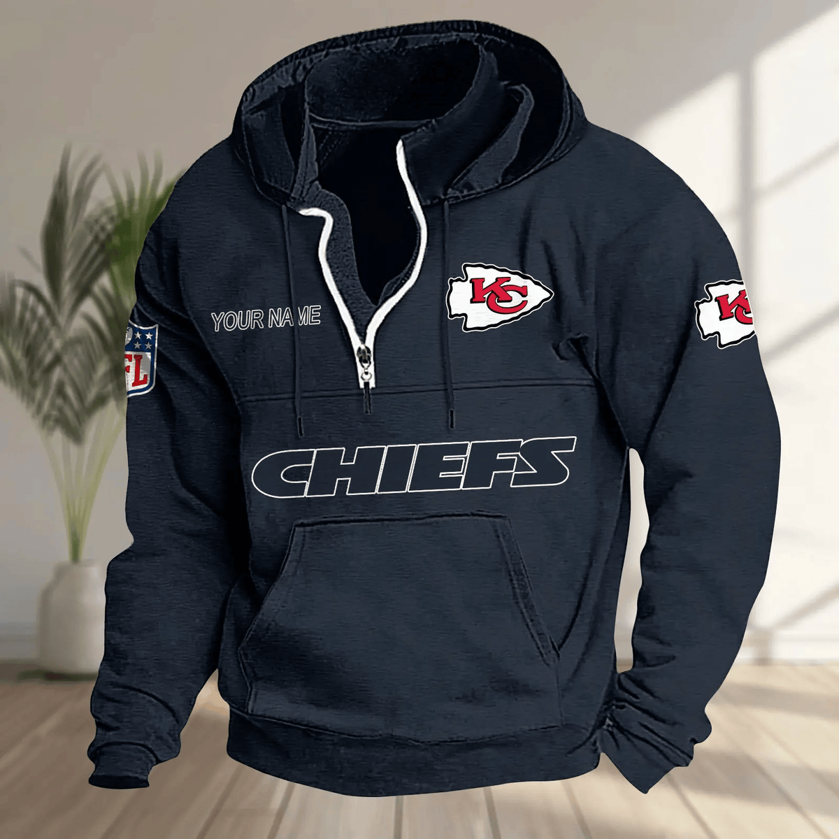 Kansas City Chiefs Half-zip Hoodie SPTHZHC016