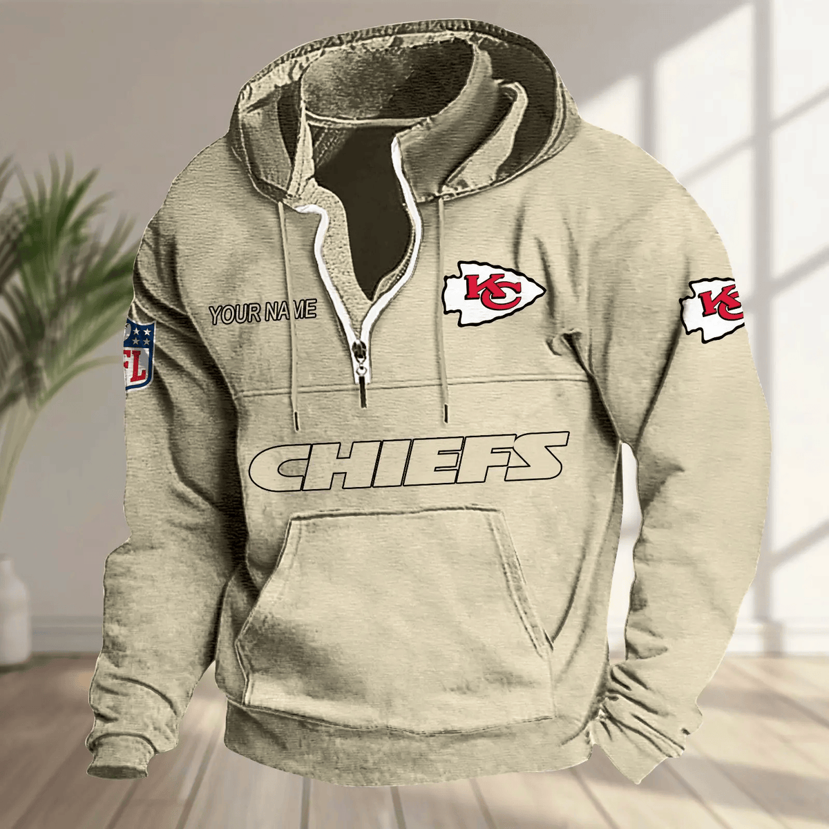 Kansas City Chiefs Half-zip Hoodie SPTHZHC016