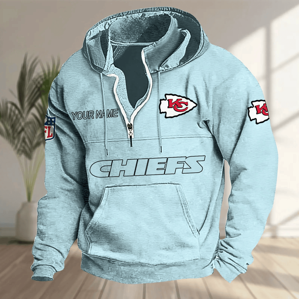 Kansas City Chiefs Half-zip Hoodie SPTHZHC016