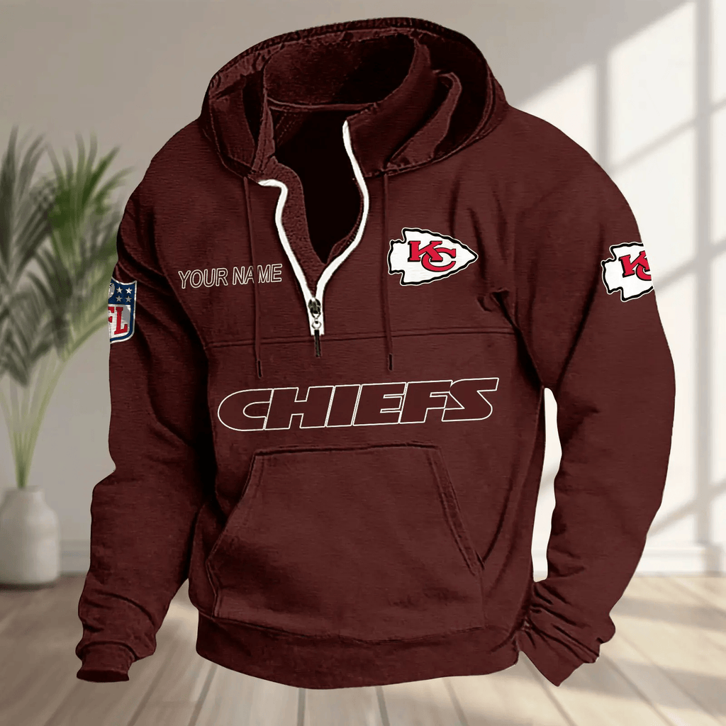 Kansas City Chiefs Half-zip Hoodie SPTHZHC016