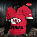 Kansas City Chiefs NFL Premium Stand-Collar Game-Day Pullover - Engineered Warmth & Personalized Name S9DBSCH688