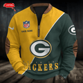 S9MPZNS140-Green Bay Packers Premium Personalized Game-Day Quarter-Zip