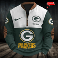 S9MPZNS172-Green Bay Packers Premium Personalized Game-Day Quarter-Zip