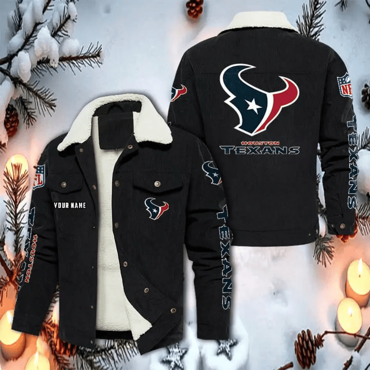 Houston Texans Corduroy Fleece Jacket SPTCRFJK013