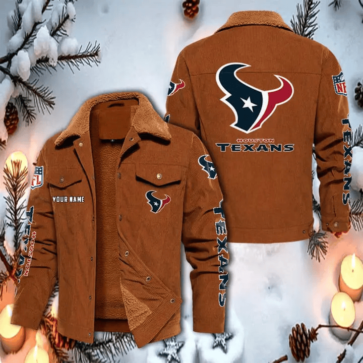Houston Texans Corduroy Fleece Jacket SPTCRFJK013