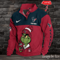 Houston Texans Premium Stand-Collar Game-Day Pullover - Engineered Warmth & Personalized Name S9DBSCH712
