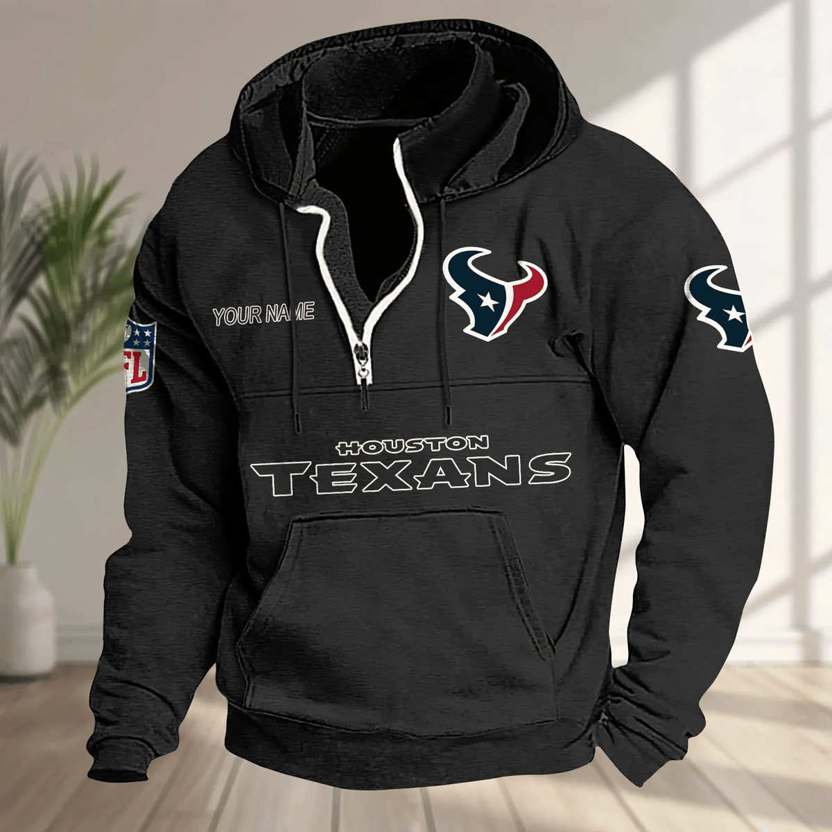 Houston Texans Half-zip Hoodie SPTHZHC013