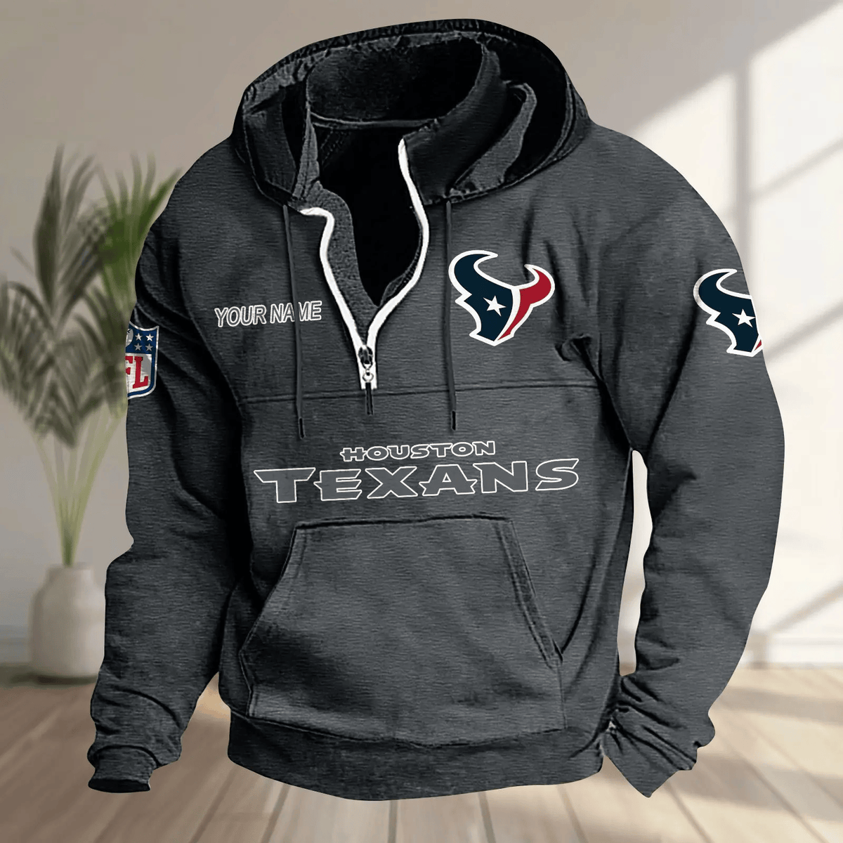 Houston Texans Half-zip Hoodie SPTHZHC013