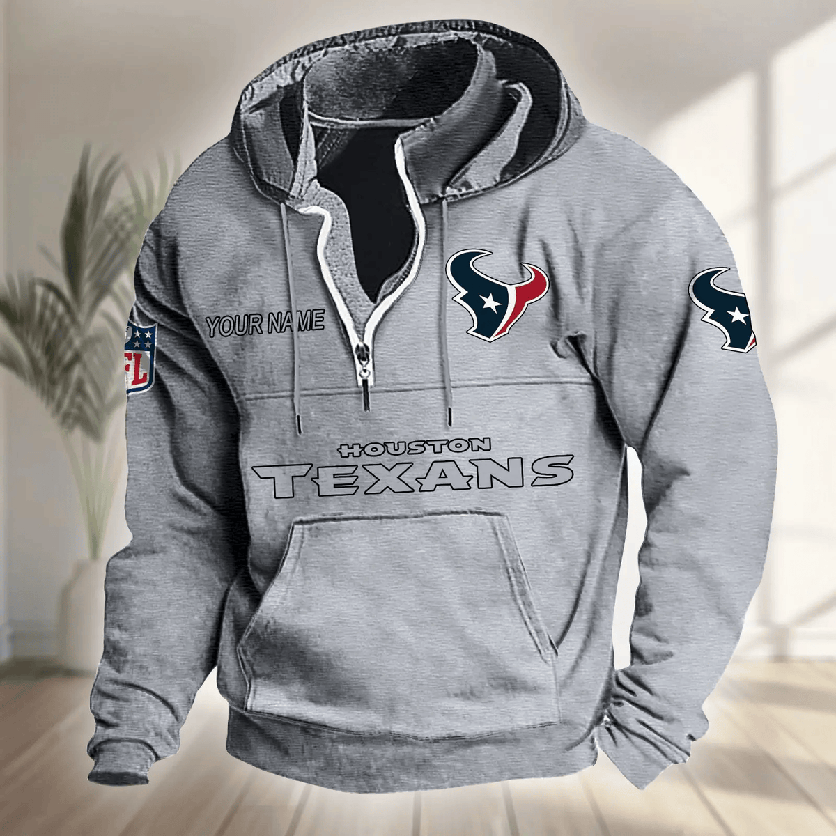 Houston Texans Half-zip Hoodie SPTHZHC013