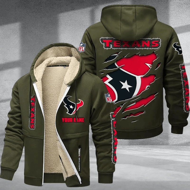 Houston Texans DMTZ0366 Premium Thick Zip-Up Hoodie