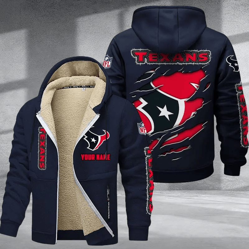 Houston Texans DMTZ0366 Premium Thick Zip-Up Hoodie