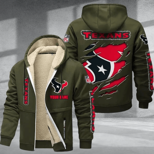 Houston Texans DMTZ0366 Premium Thick Zip-Up Hoodie