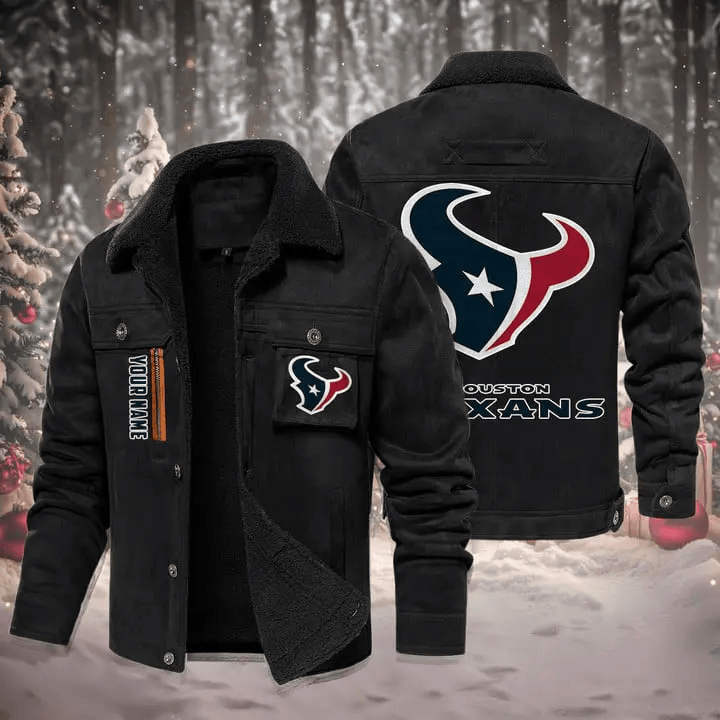 Houston Texans Fur Collar Winter Casual Jacket SPTFCWCJ012