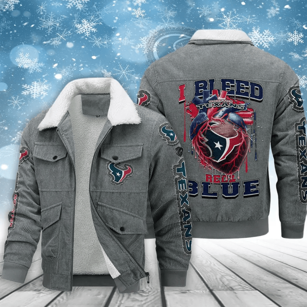 Houston Texans VITCJ378 Men’s Thickened Corduroy Jacket