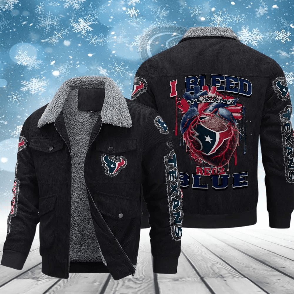 Houston Texans VITCJ378 Men’s Thickened Corduroy Jacket