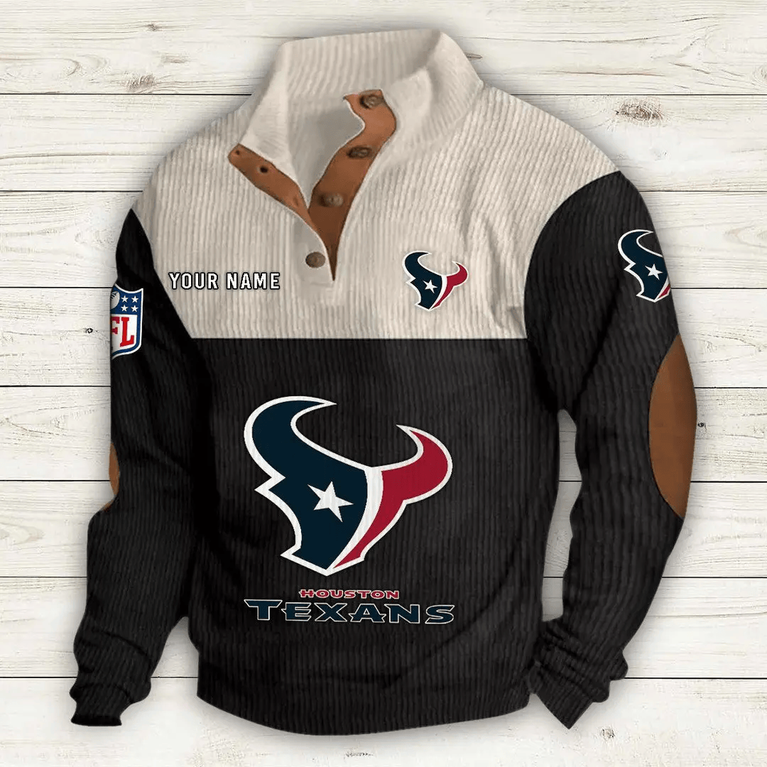 Houston Texans Double Stand Collar Sport Hoodie S9DBSCH1008