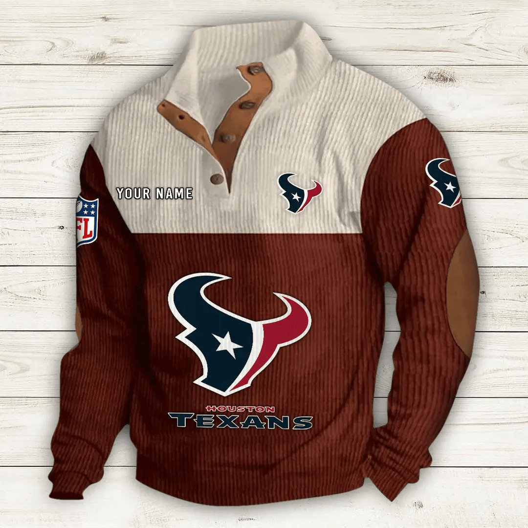 Houston Texans Double Stand Collar Sport Hoodie S9DBSCH1008