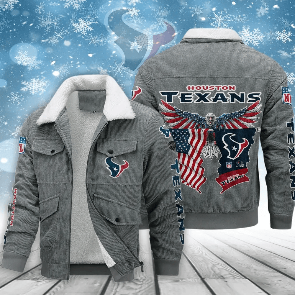 Houston Texans VITCJ085 Men’s Thickened Corduroy Jacket