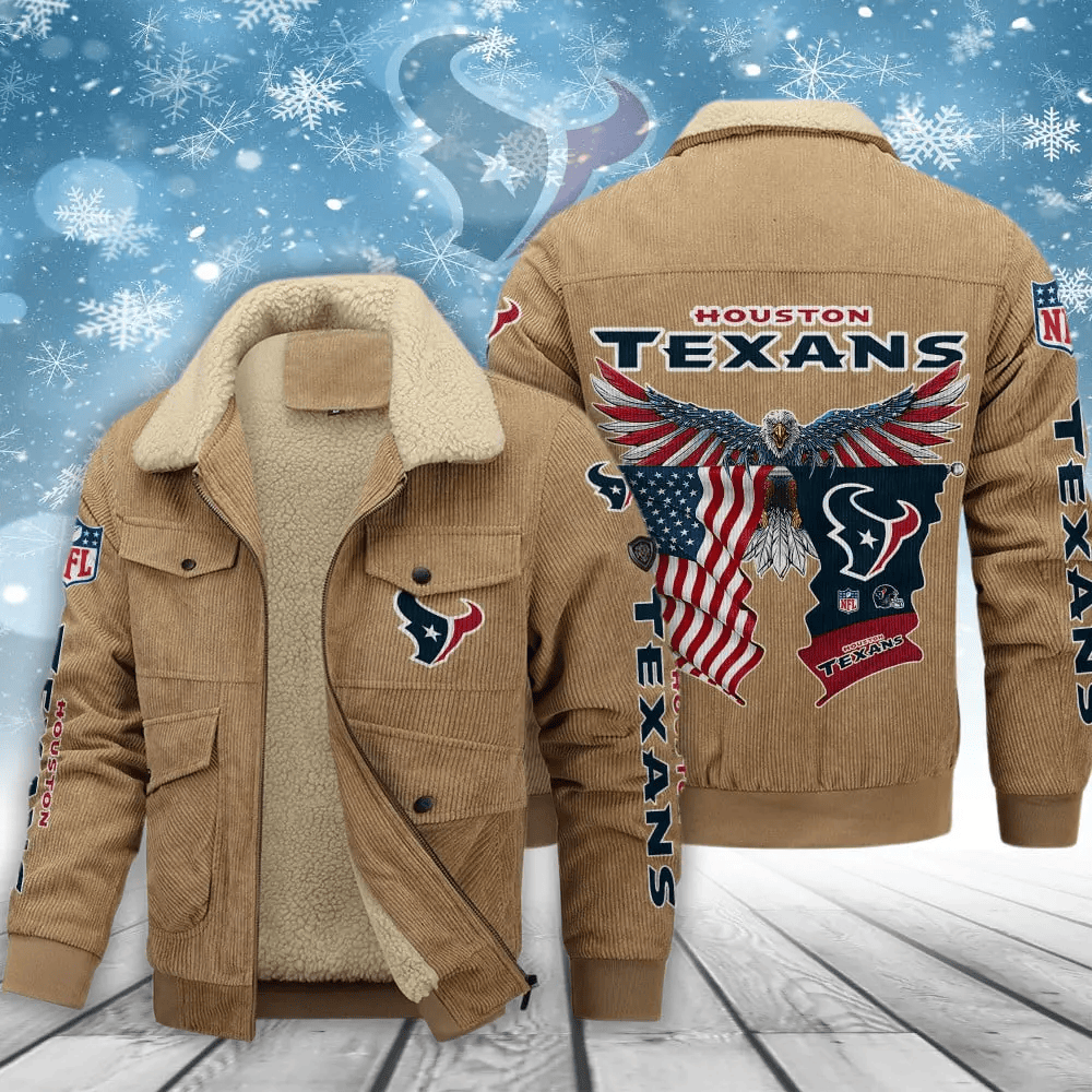 Houston Texans VITCJ085 Men’s Thickened Corduroy Jacket