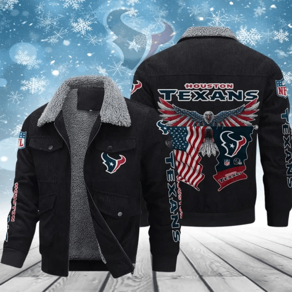 Houston Texans VITCJ085 Men’s Thickened Corduroy Jacket