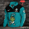Miami Dolphins Premium Stand-Collar Game-Day Pullover - Engineered Warmth & Personalized Name S9DBSCH720