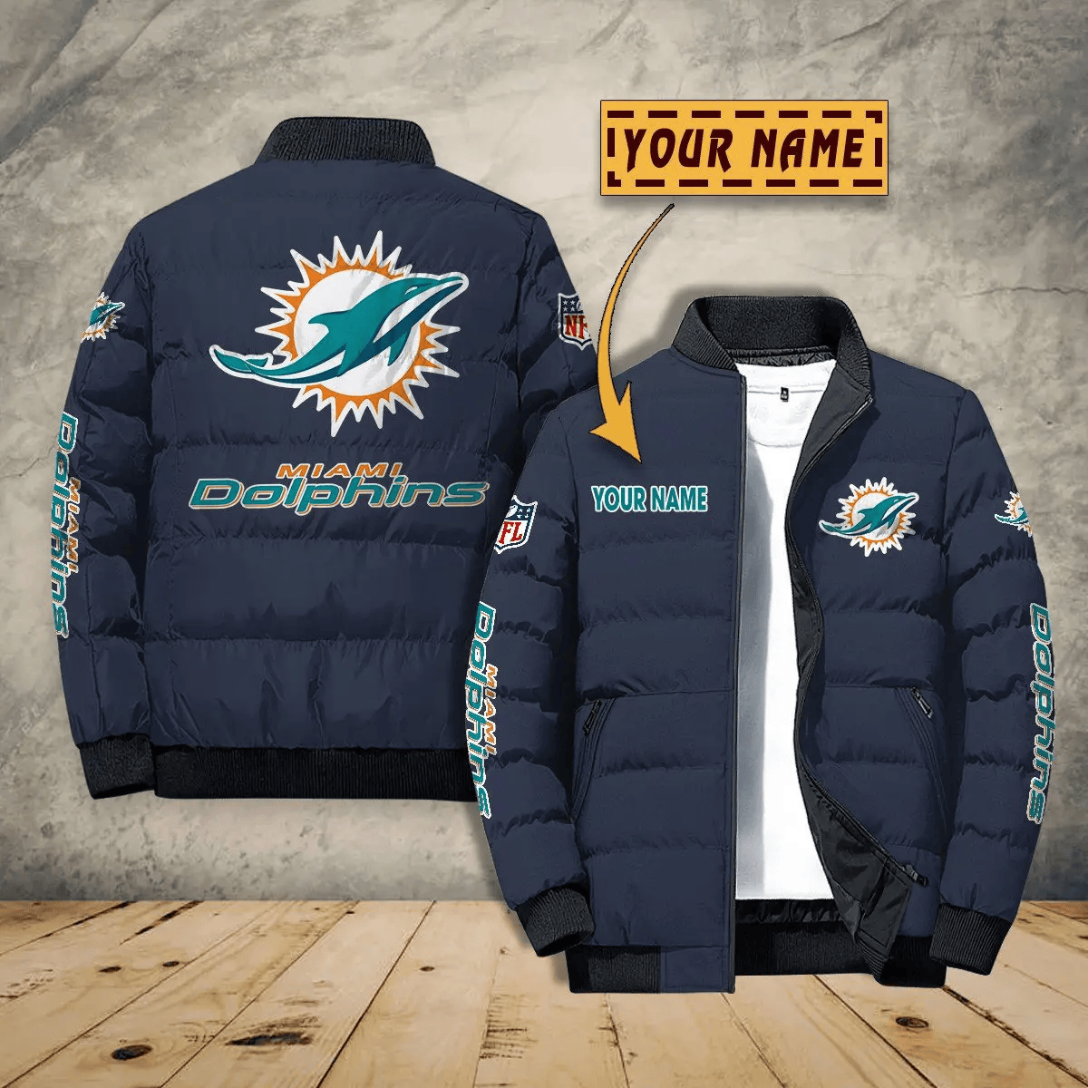Miami Dolphins PUJPJ113 Puffer Jacket
