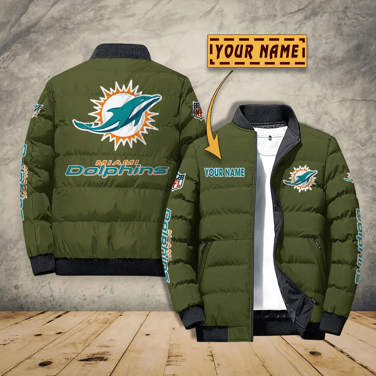 Miami Dolphins PUJPJ113 Puffer Jacket
