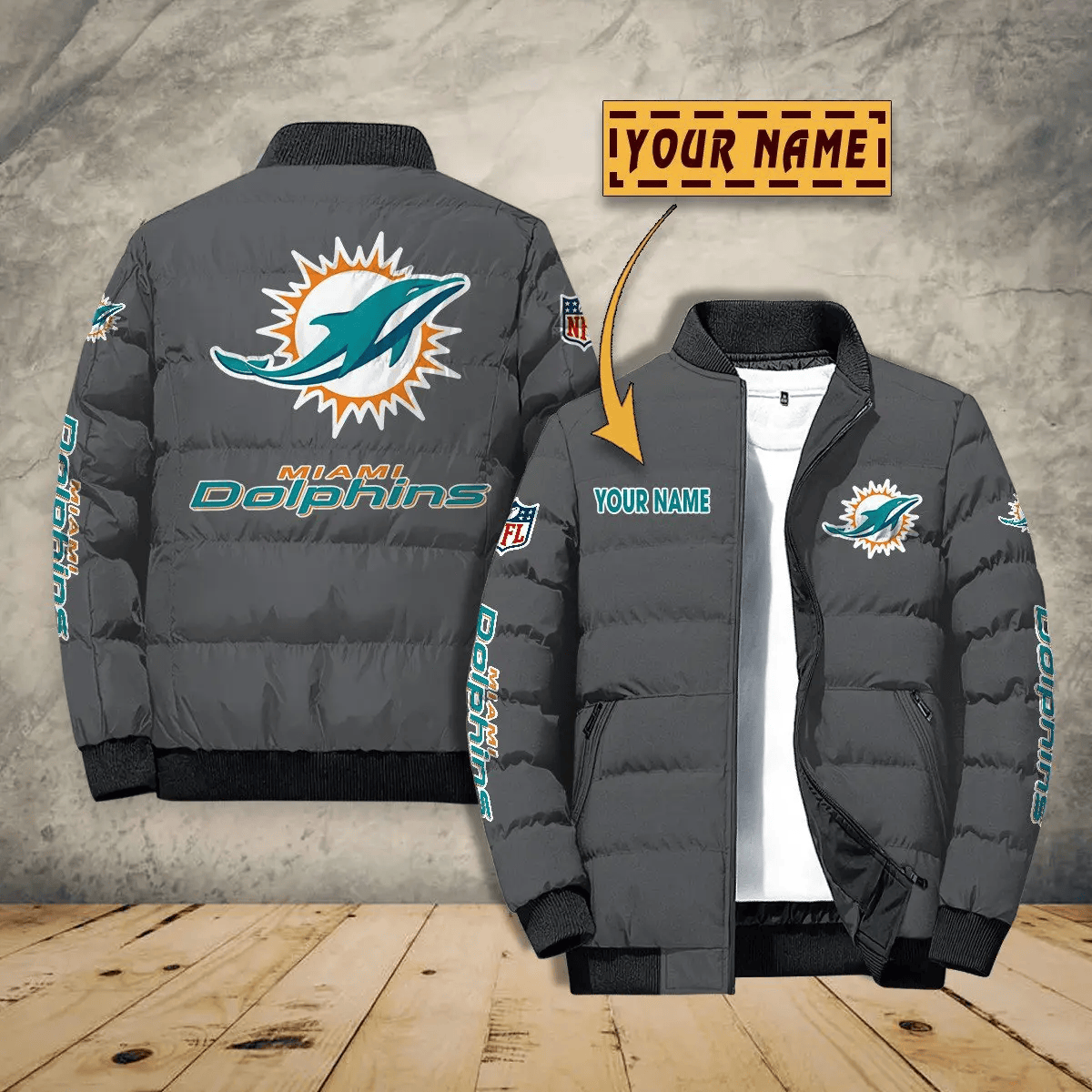 Miami Dolphins PUJPJ113 Puffer Jacket