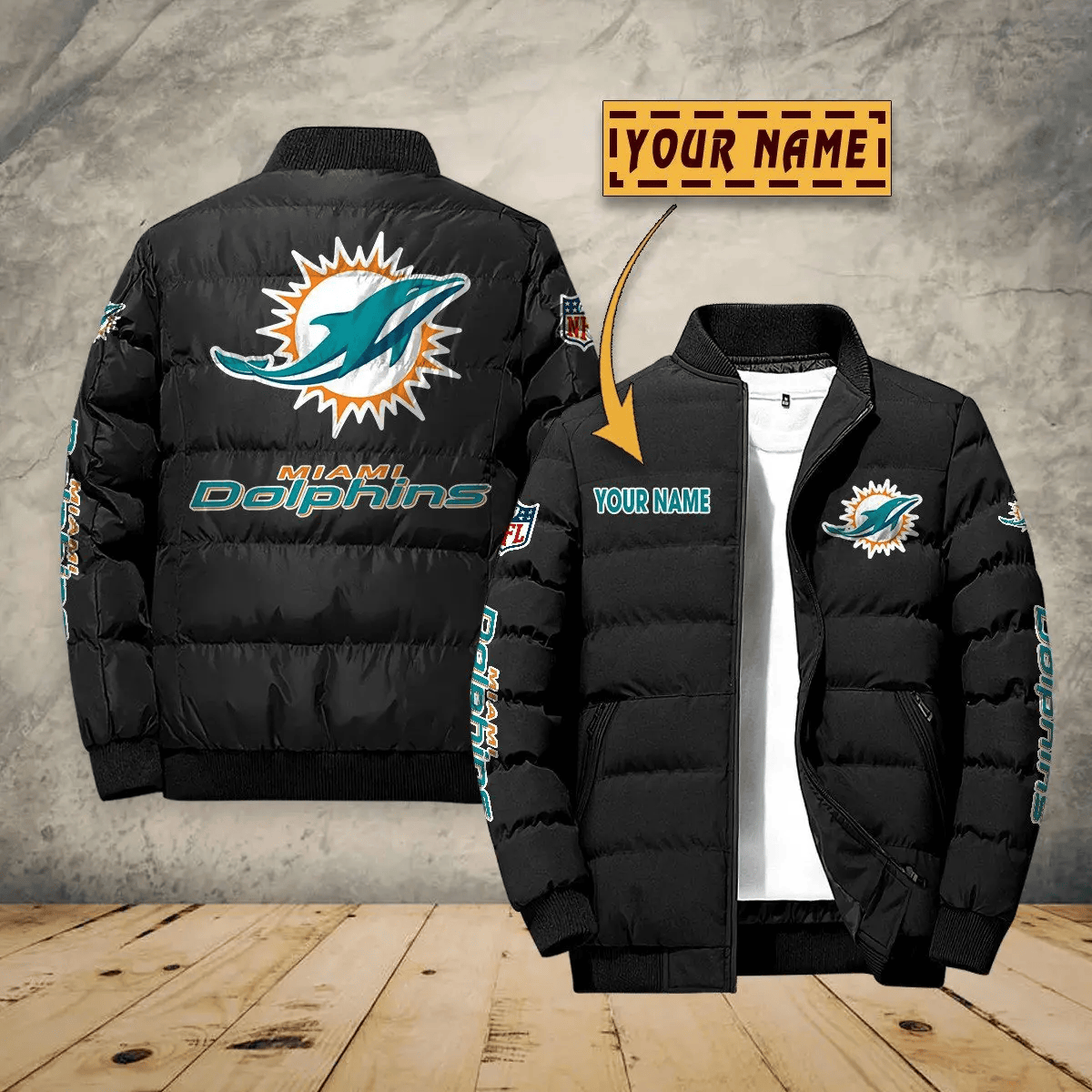 Miami Dolphins PUJPJ113 Puffer Jacket