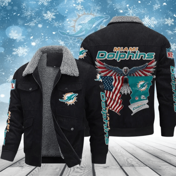 Miami Dolphins VITCJ091 Men’s Thickened Corduroy Jacket
