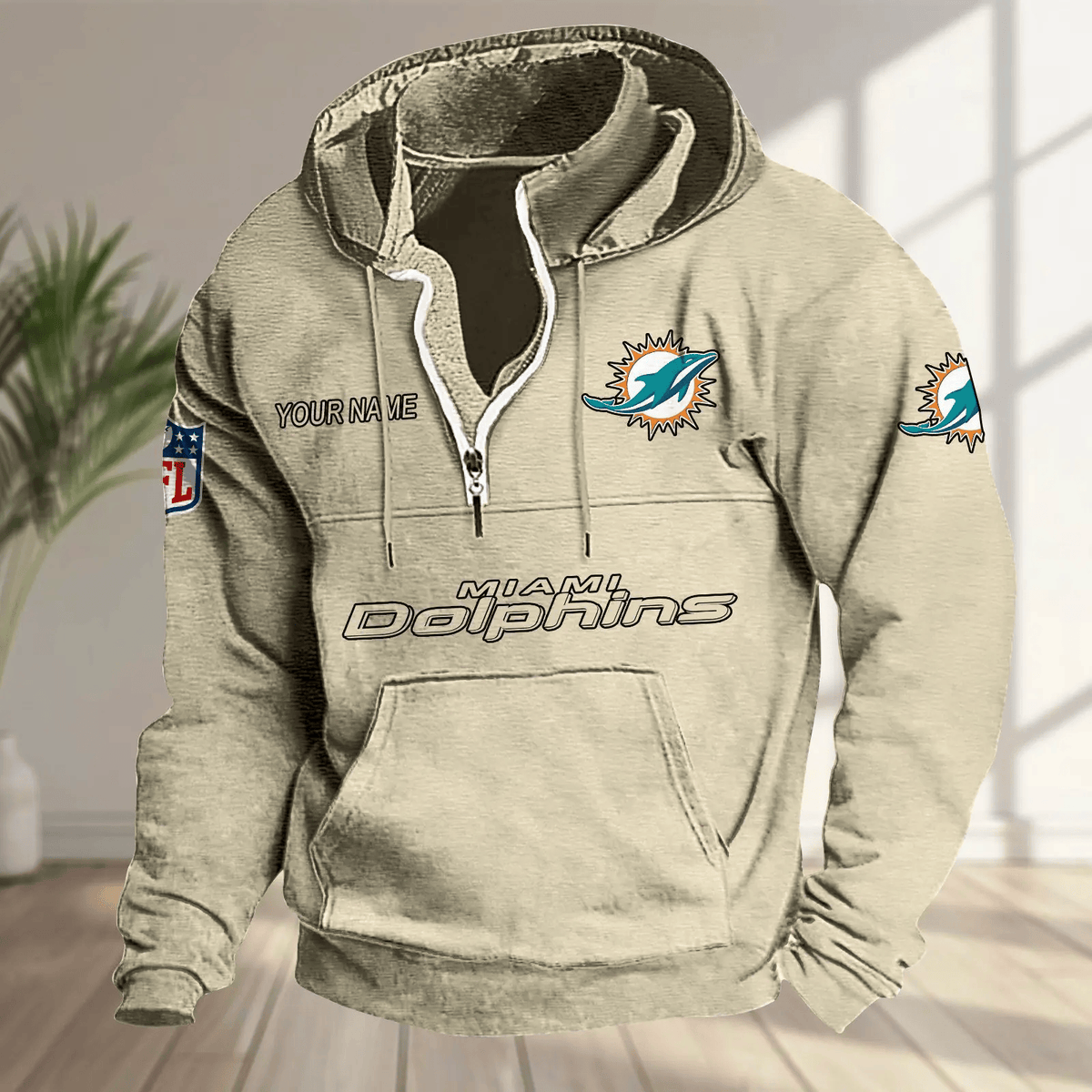Miami Dolphins Half-zip Hoodie SPTHZHC020