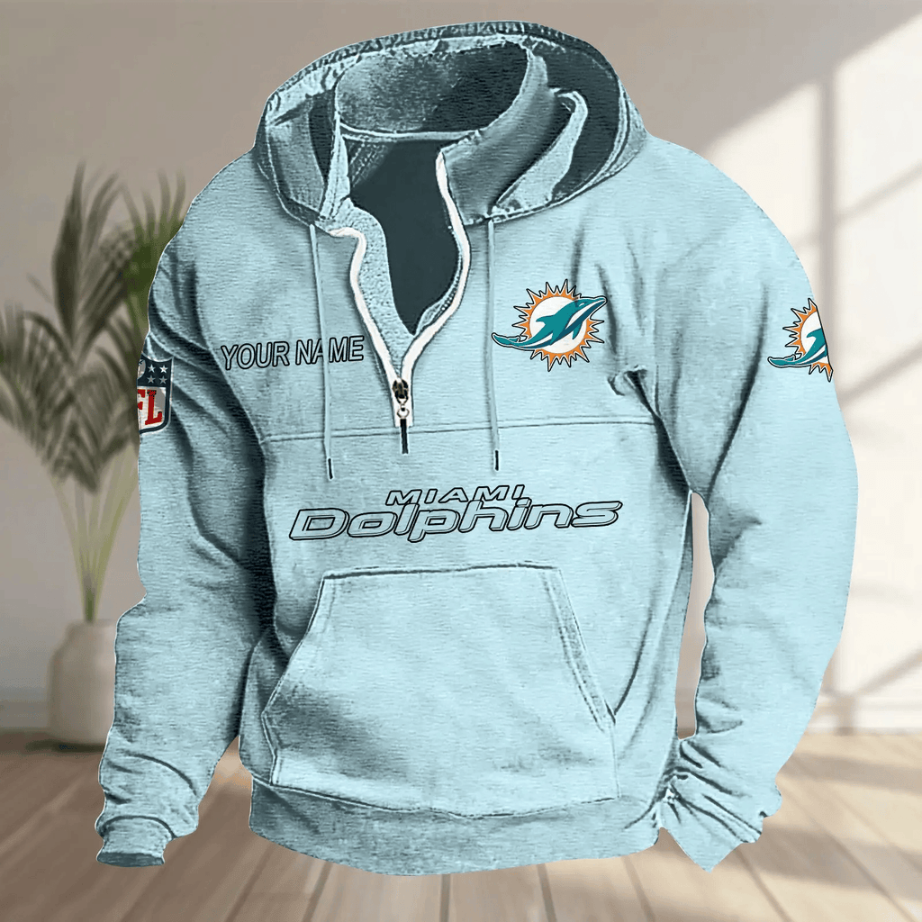 Miami Dolphins Half-zip Hoodie SPTHZHC020