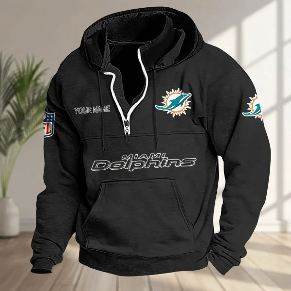 Miami Dolphins Half-zip Hoodie SPTHZHC020