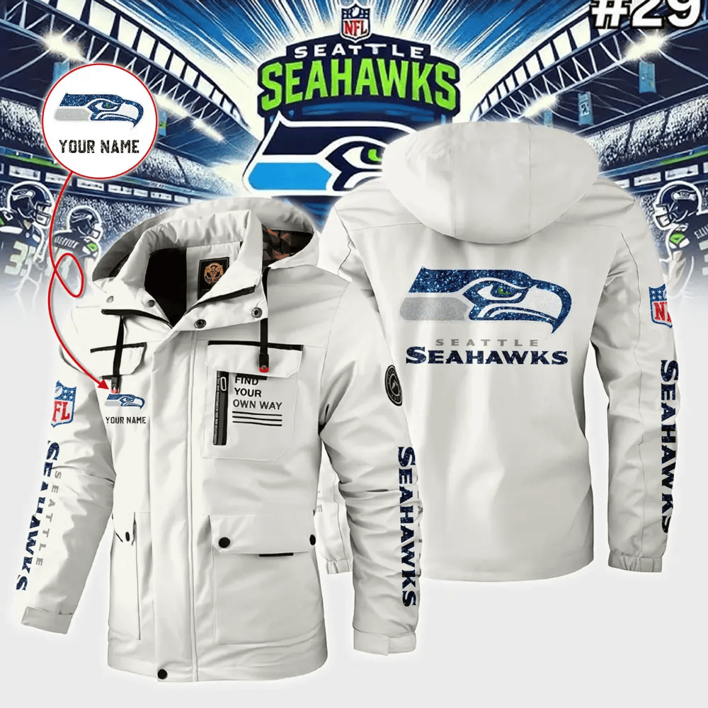Seattle Seahawks Personalized Winter Windbreaker Jacket ANZWWJ029