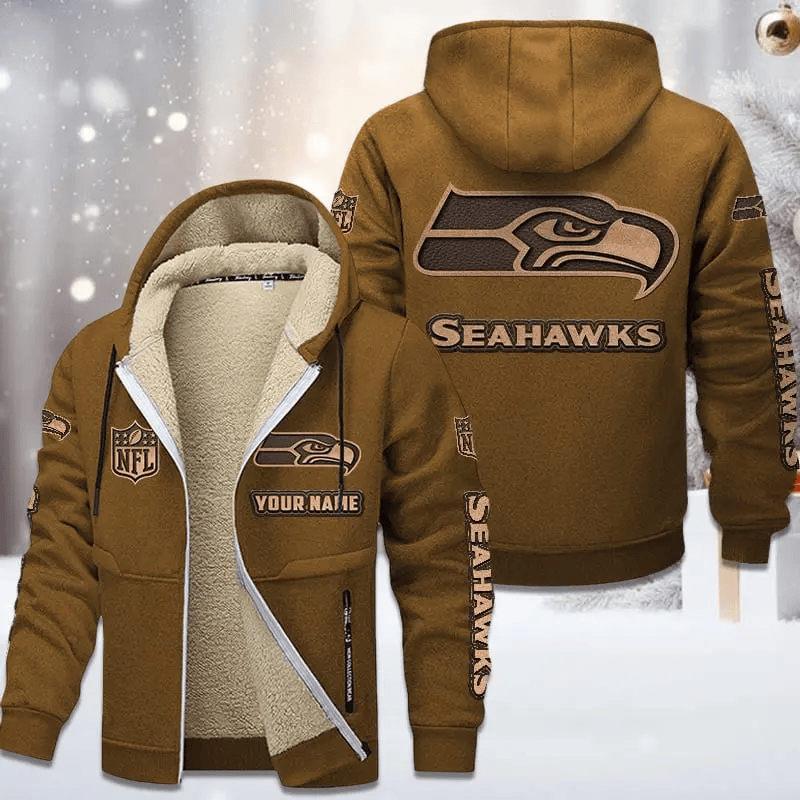 Seattle Seahawks DMTZ0866 Premium Sherpa-Lined Winter Hoodie – Personalized Edition