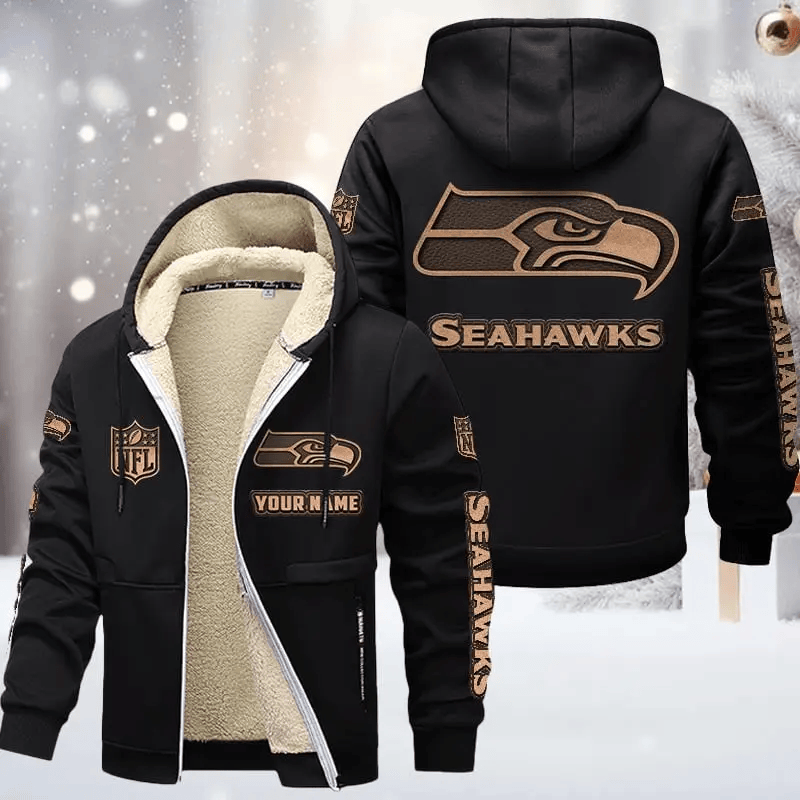 Seattle Seahawks DMTZ0866 Premium Sherpa-Lined Winter Hoodie – Personalized Edition
