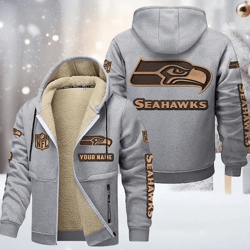 Seattle Seahawks DMTZ0866 Premium Sherpa-Lined Winter Hoodie – Personalized Edition