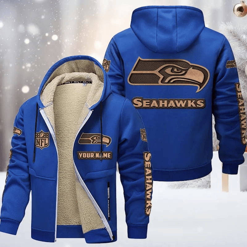 Seattle Seahawks DMTZ0866 Premium Sherpa-Lined Winter Hoodie – Personalized Edition