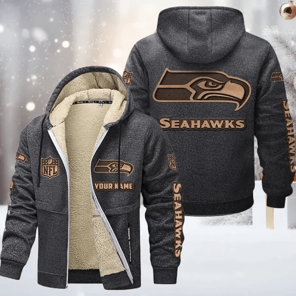 Seattle Seahawks DMTZ0866 Premium Sherpa-Lined Winter Hoodie – Personalized Edition