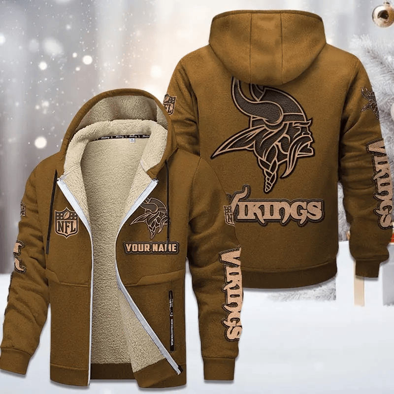 Minnesota Vikings DMTZ0858 Premium Sherpa-Lined Winter Hoodie – Personalized Edition