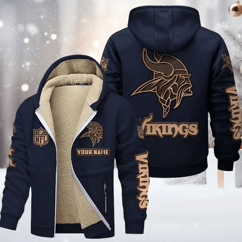 Minnesota Vikings DMTZ0858 Premium Sherpa-Lined Winter Hoodie – Personalized Edition