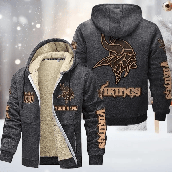 Minnesota Vikings DMTZ0858 Premium Sherpa-Lined Winter Hoodie – Personalized Edition