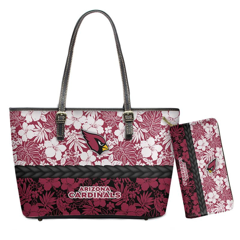 Arizona Cardinals Hawaii Flower Pattern Limited Edition Tote Bag and Wallet NLA0200256