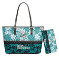 Miami Dolphins Hawaii Flower Pattern Limited Edition Tote Bag and Wallet NLA020008